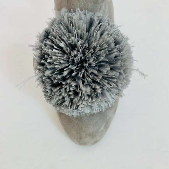 EUGENIA KIM POM POM SUEDE UPPER MULES MADE IN ITALY - Picture 6 of 10